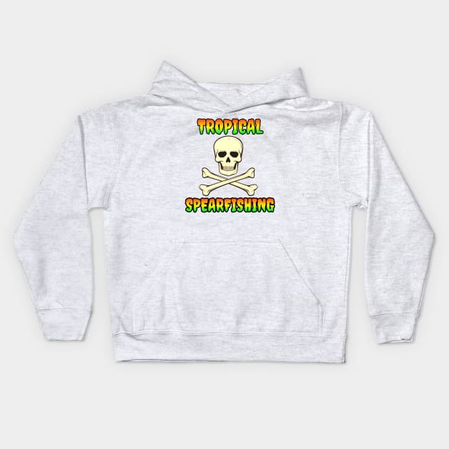 Spearfishing tropical Islands Kids Hoodie by Coreoceanart